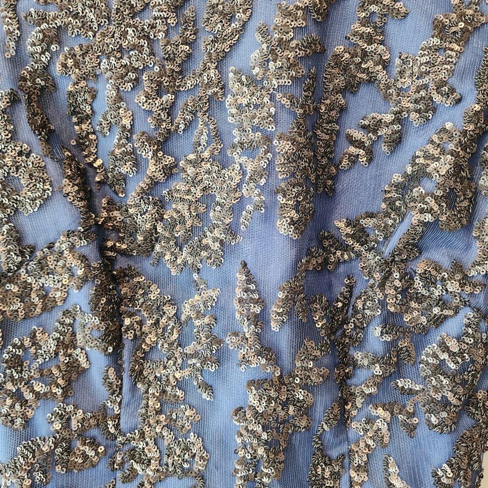 Aidan Mattox Sequin Bateau Neck Column Dress - Picture 5 of 7